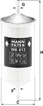 Mann-Filter WK 613 - Degvielas filtrs autodraugiem.lv
