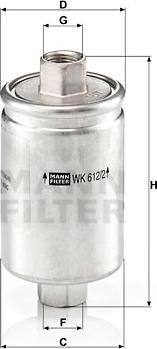 Mann-Filter WK 612/2 - Degvielas filtrs autodraugiem.lv