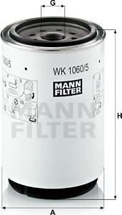 Mann-Filter WK 1060/5 x - Degvielas filtrs autodraugiem.lv