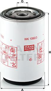 Mann-Filter WK 1060/3 x - Degvielas filtrs autodraugiem.lv
