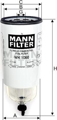 Mann-Filter WK 1060 - Degvielas filtrs autodraugiem.lv