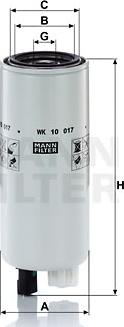 Mann-Filter WK 10 017 x - Degvielas filtrs autodraugiem.lv