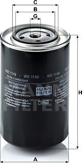 Mann-Filter WK 1149 - Degvielas filtrs autodraugiem.lv