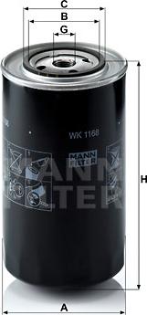 Mann-Filter WK 1168 - Degvielas filtrs autodraugiem.lv