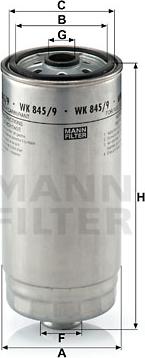 Mann-Filter WK 845/9 - Degvielas filtrs autodraugiem.lv