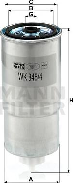 Mann-Filter WK 845/4 - Degvielas filtrs autodraugiem.lv