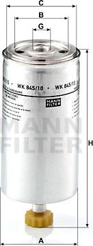 Mann-Filter WK 845/10 - Degvielas filtrs autodraugiem.lv