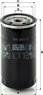 Mann-Filter WK 845/8 - Degvielas filtrs autodraugiem.lv