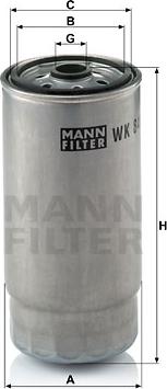 Mann-Filter WK 845/7 - Degvielas filtrs autodraugiem.lv