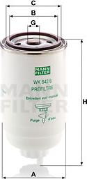 Mann-Filter WK 842/6 - Degvielas filtrs autodraugiem.lv