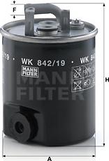 Mann-Filter WK 842/19 - Degvielas filtrs autodraugiem.lv