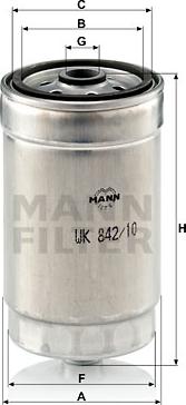Mann-Filter WK 842/10 - Degvielas filtrs autodraugiem.lv