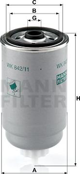 Mann-Filter WK 842/11 - Degvielas filtrs autodraugiem.lv