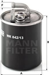 Mann-Filter WK 842/13 - Degvielas filtrs autodraugiem.lv