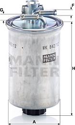 Mann-Filter WK 842/12 x - Degvielas filtrs autodraugiem.lv