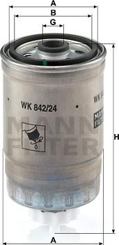 Mann-Filter WK 842/24 - Degvielas filtrs autodraugiem.lv