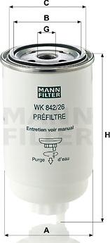 Mann-Filter WK 842/26 - Degvielas filtrs autodraugiem.lv
