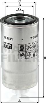 Mann-Filter WK 854/5 - Degvielas filtrs autodraugiem.lv