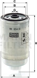 Mann-Filter WK 854/6 - Degvielas filtrs autodraugiem.lv