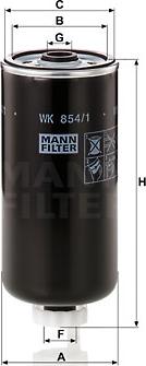 Mann-Filter WK 854/1 - Degvielas filtrs autodraugiem.lv