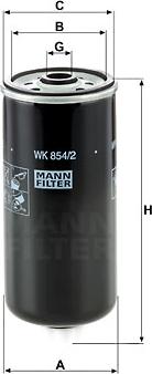 Mann-Filter WK 854/2 - Degvielas filtrs autodraugiem.lv