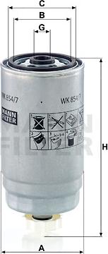 Mann-Filter WK 854/7 - Degvielas filtrs autodraugiem.lv