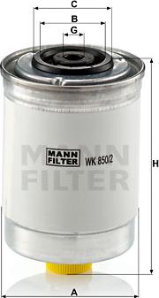 Mann-Filter WK 850/2 - Degvielas filtrs autodraugiem.lv