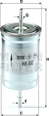Mann-Filter WK 850 - Degvielas filtrs autodraugiem.lv