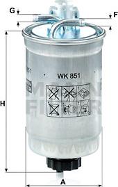 Mann-Filter WK 851 - Degvielas filtrs autodraugiem.lv
