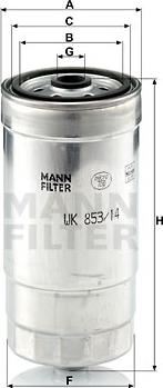Mann-Filter WK 853/14 - Degvielas filtrs autodraugiem.lv