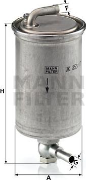 Mann-Filter WK 853/17 - Degvielas filtrs autodraugiem.lv