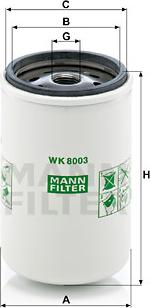 Mann-Filter WK 8003 x - Degvielas filtrs autodraugiem.lv