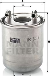 Mann-Filter WK 8016 x - Degvielas filtrs autodraugiem.lv
