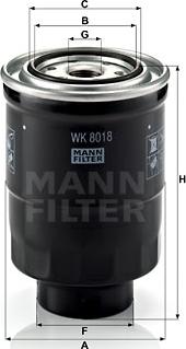 Mann-Filter WK 8018 x - Degvielas filtrs autodraugiem.lv