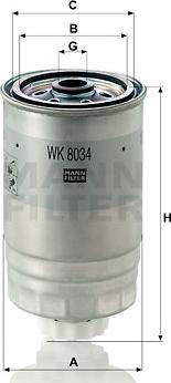 Mann-Filter WK 8034 - Degvielas filtrs autodraugiem.lv
