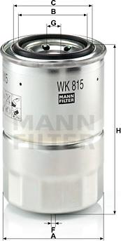 Mann-Filter WK 815 x - Degvielas filtrs autodraugiem.lv