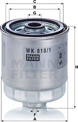 Mann-Filter WK 818/1 - Degvielas filtrs autodraugiem.lv