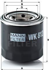 Mann-Filter WK 812 - Degvielas filtrs autodraugiem.lv
