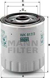 Mann-Filter WK 817/3 x - Degvielas filtrs autodraugiem.lv
