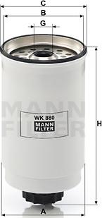 Mann-Filter WK 880 - Degvielas filtrs autodraugiem.lv