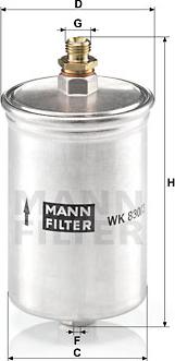 Mann-Filter WK 830/3 - Degvielas filtrs autodraugiem.lv
