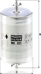 Mann-Filter WK 831 - Degvielas filtrs autodraugiem.lv
