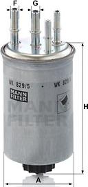 Mann-Filter WK 829/5 - Degvielas filtrs autodraugiem.lv