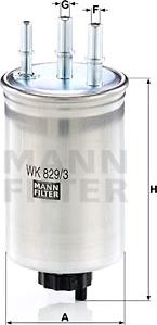 Mann-Filter WK 829/3 - Degvielas filtrs autodraugiem.lv