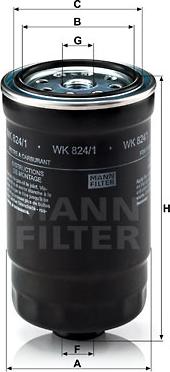 Mann-Filter WK 824/1 - Degvielas filtrs autodraugiem.lv