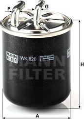 Mann-Filter WK 820 - Degvielas filtrs autodraugiem.lv