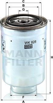 Mann-Filter WK 828 x - Degvielas filtrs autodraugiem.lv