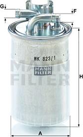 Mann-Filter WK 823/1 - Degvielas filtrs autodraugiem.lv