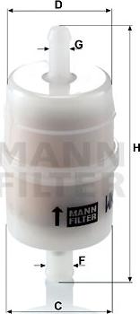 Mann-Filter WK 32/6 - Degvielas filtrs autodraugiem.lv