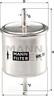 Mann-Filter WK 79 - Degvielas filtrs autodraugiem.lv
